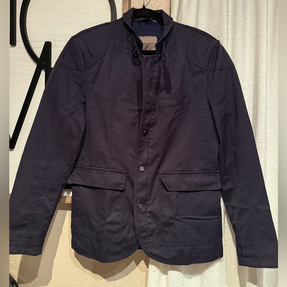 Zara‎ Man navy blue jacket Medium
